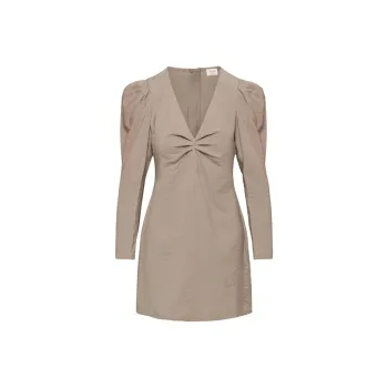 ARITZIA Wilfred Freda Dress Long-Sleeved Dresses Women's Nomad Taupe/Nomad Gray Umber