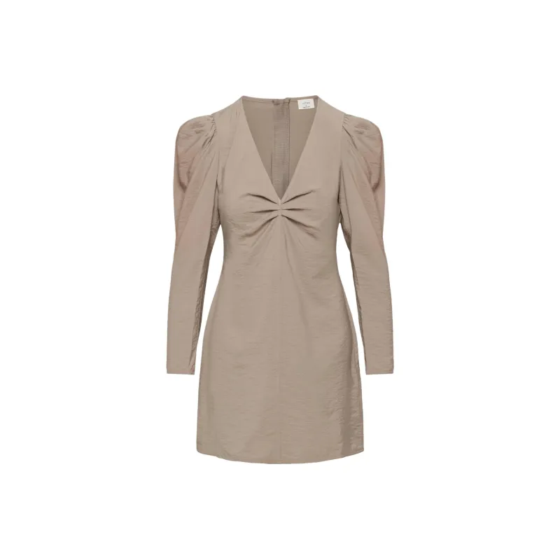 ARITZIA Wilfred Freda Dress Long-Sleeved Dresses Women's Nomad Taupe/Nomad Gray Umber-0
