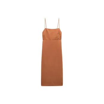 ZARA Slip Dresses Women's Orange