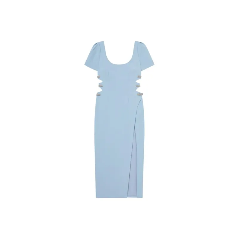 Self portrait Short Sleeved Dresses Women's Misty Blue-0