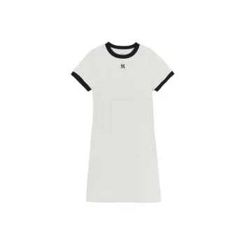 MLB New York Yankees Basic Collection SS25 Short Sleeved Dress Women's Ivory