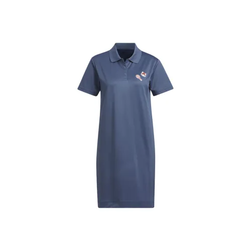 Adidas SS24 Short Sleeved Dresses Women's Ink Blue