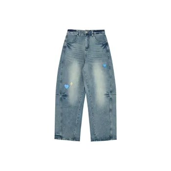 ISaluteU Jeans Unisex Light Blue