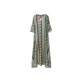 La DOUBLEJ. Muumuu Geometric Silk Dress