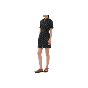 HERMES SS25 Short Sleeved Dress Women's Blue