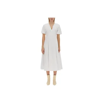 Staud Finley V Neck Midi Dress