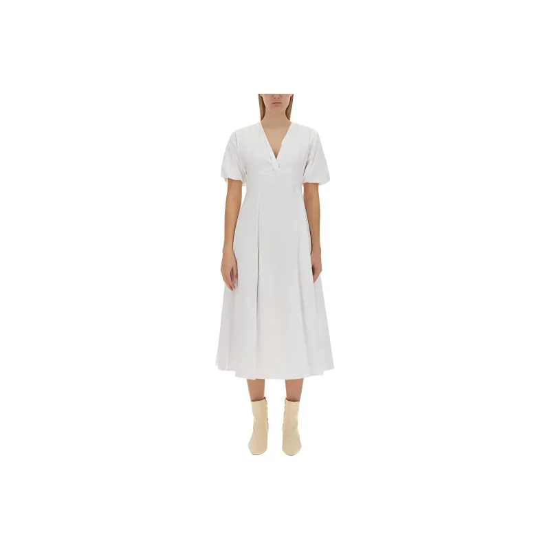 Staud Finley V Neck Midi Dress-0
