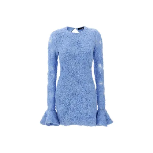 Rotate Floral Appliqué Mini Dress