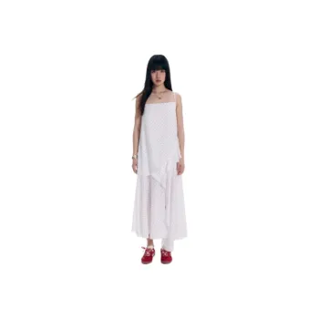 BLUEerror Slip Dresses Women's Red/White Polka Dots
