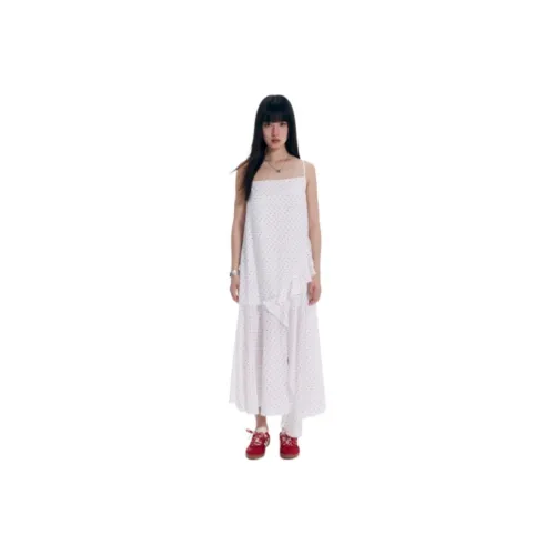 BLUEerror Slip Dresses Women's Red/White Polka Dots