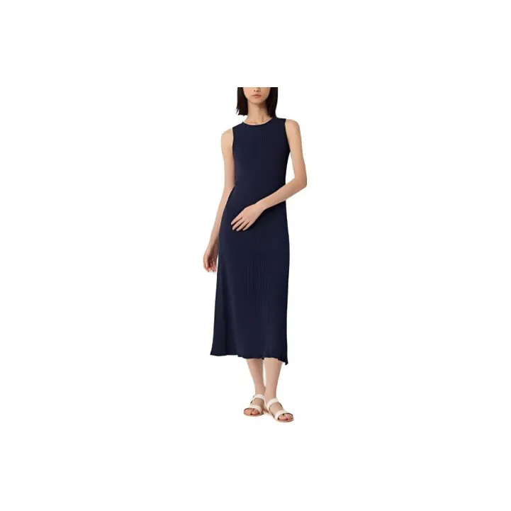 Ines De La Fressange X UNIQLO X Ines De La Fressange Sleeveless Dresses Women's Navy Blue-0