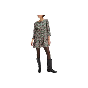FREE PEOPLE The Avenue Mini Dress Long-Sleeved Dresses Women's Emerald Combo