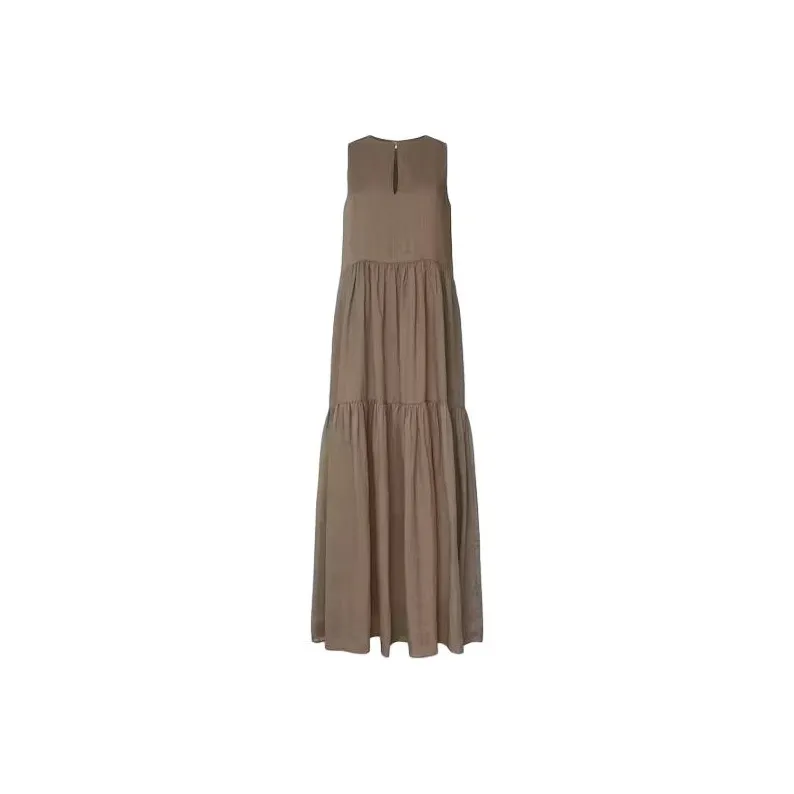 FRAME Sleeveless Dress Women's Brown-0