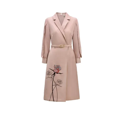 DIFFIE RIEGER Long-Sleeved Dresses Women's Pale Dogwood