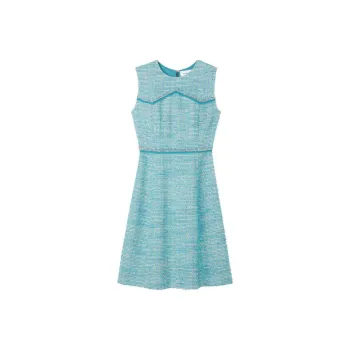 St. John A-line Tweed Minidress