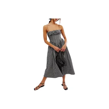 FREE PEOPLE Ronny Kobo Barrett Dress Slip Dresses Women's Black/White