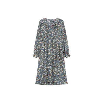 Lagogo Long-Sleeved Dresses Women's Mixed Color