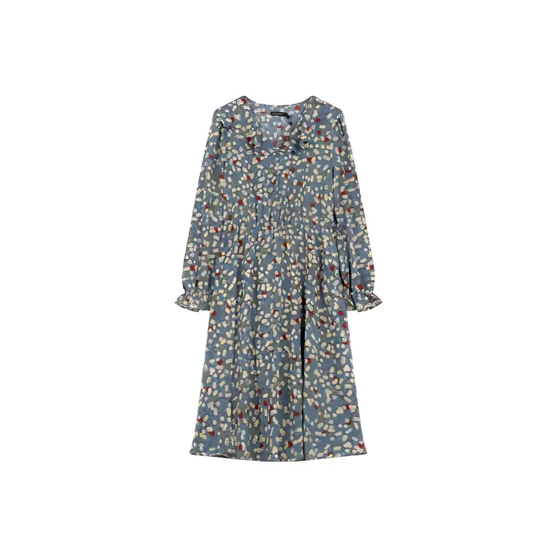 Lagogo Long-Sleeved Dresses Women's Mixed Color-0
