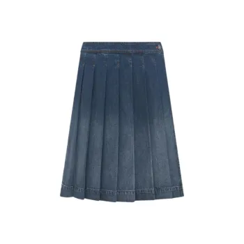 DIOR Pleated Denim Skirt