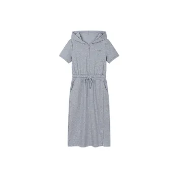 Mo Han Yi Mei Short Sleeved Dresses Women's Light Gray