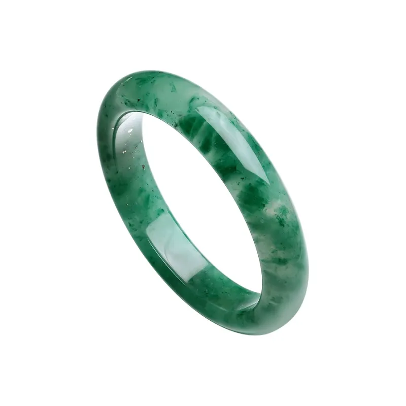 ZHOU LIU FU African Emerald Bangles Women's-2