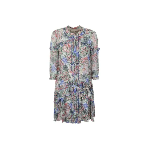 SALONI Ruffled Detail Layered Mini Dress