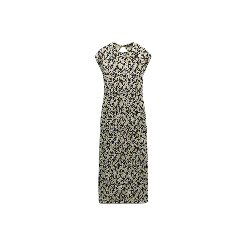 ZARA Short-Sleeved Dresses Women's Oil Blue-0