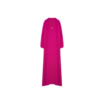 Valentino Long Sleeved Dress Women's Fuchsia