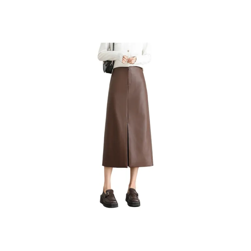 【dme】 Leather Long Skirts Women's-0