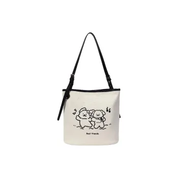 PAYOT Microfiber Synthetic Leather Spring Outing In The Countryside Shoulder Bag Women's Ecru