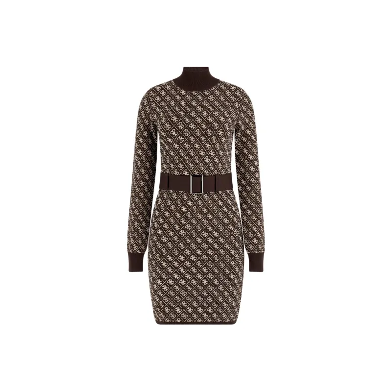 GUESS Long-Sleeved Dresses Women's Brown-0