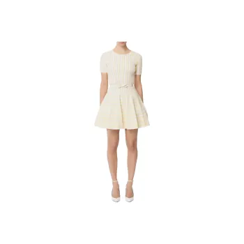 Elisabetta Franchi Micro Ruffles Dress