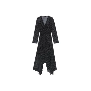 Maje Long-Sleeved Dresses Women's Trefoil Polka Dot