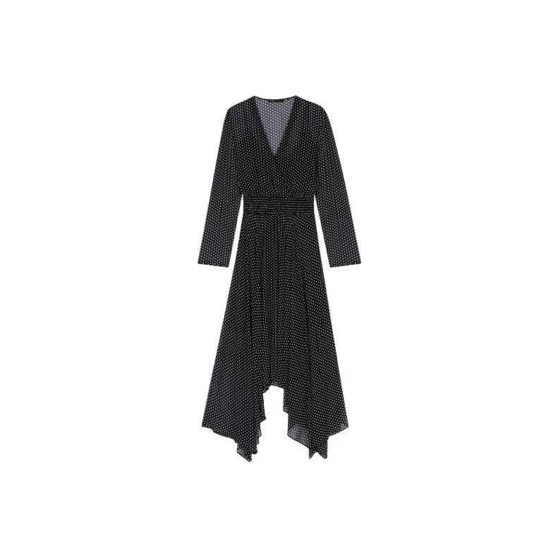 Maje Long-Sleeved Dresses Women's Trefoil Polka Dot-0