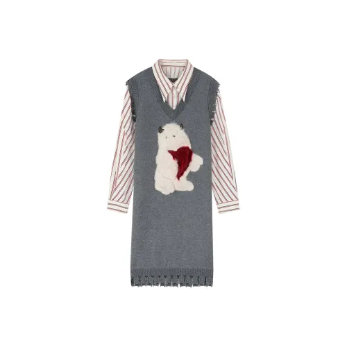 ELF SACK Long-Sleeved Dresses Women's Monster Gray