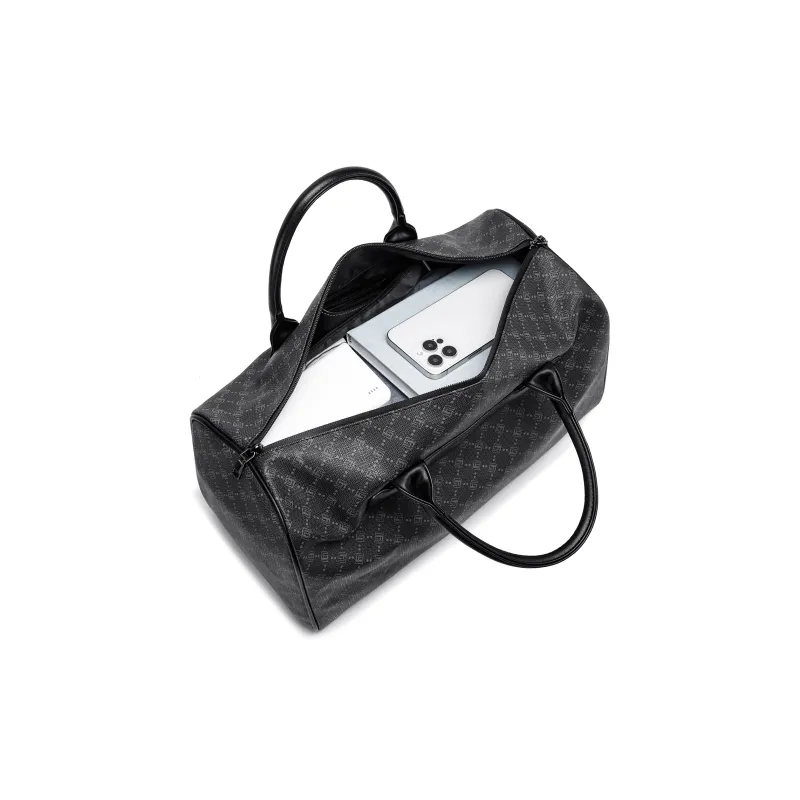 FAIRWHALE PU Travel Bag Handbag Travel Bag Unisex Lead Coffee-5