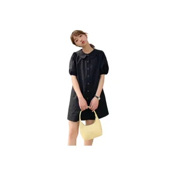 Tonlion Short-Sleeved Dresses Women's Black