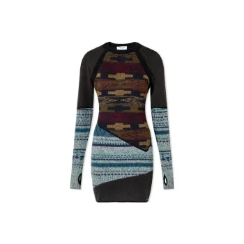 Marine Serre Long sleeved Knit Dress