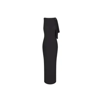 Khy DROP 004 Mesh Stretch Knotted Maxi Dress Sleeveless Dress Women's Black