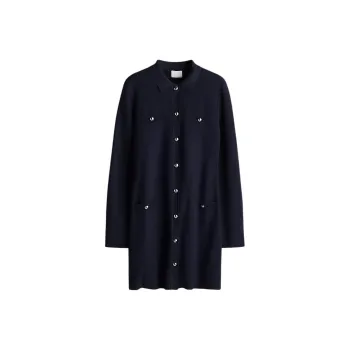 H&M Long Sleeved Dress Women's Marine Blue