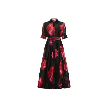 Rebecca Vallance Rosina Floral-print Midi Dress