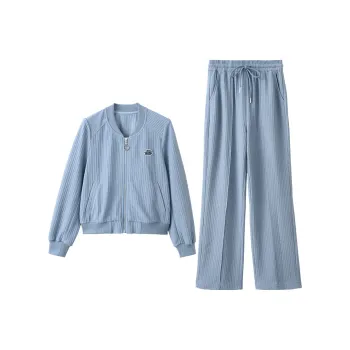 VIMLY Casual Suit Women's Gray Blue