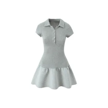 Incolore Short Sleeved Dress Women's Gray