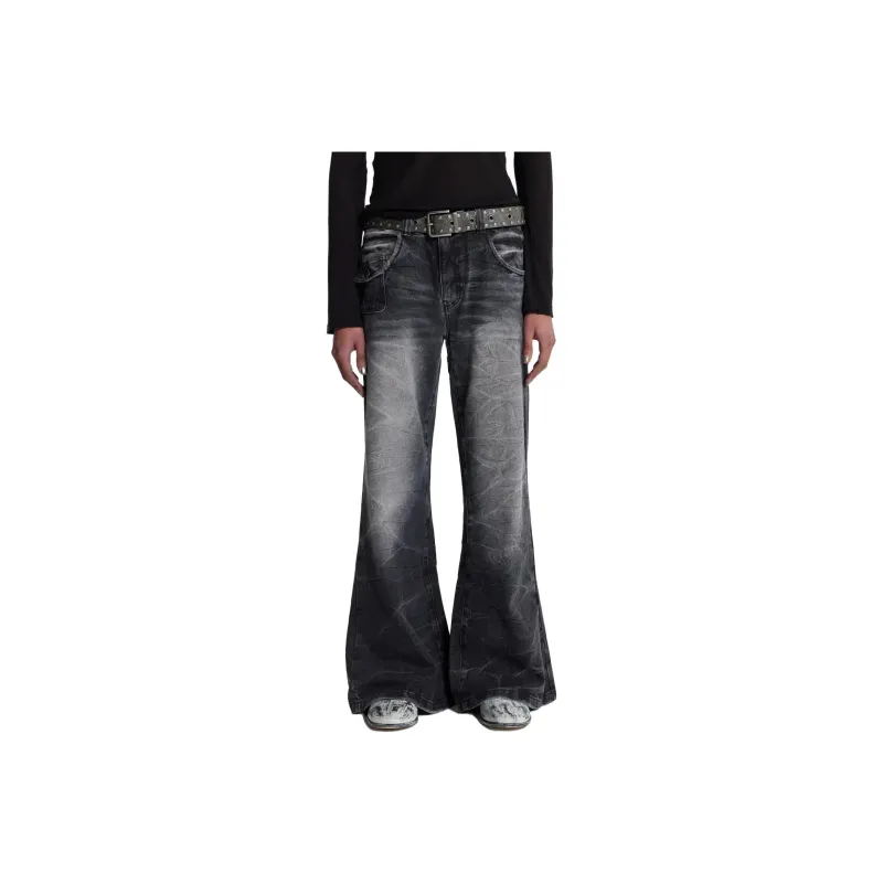 Jaded London Jeans Unisex Washed Black-0