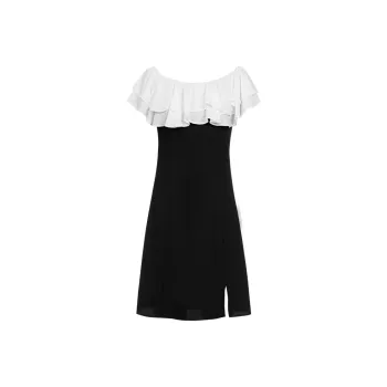 MeetMetro Short-Sleeved Dresses Women's Black