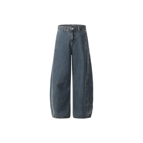ARIADNAW STUDIO American Vintage Design Scimitar Jeans Women's Blue
