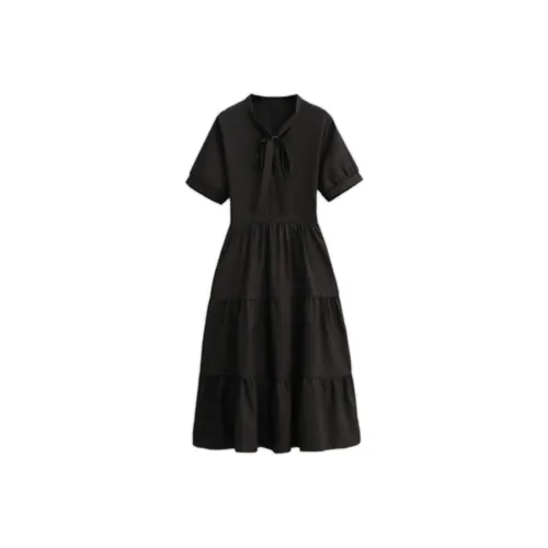Yvetteclassic Short Sleeved Dresses Women's Black