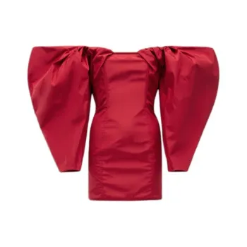 Jacquemus La Robe Taffetas Draped Mini Dress