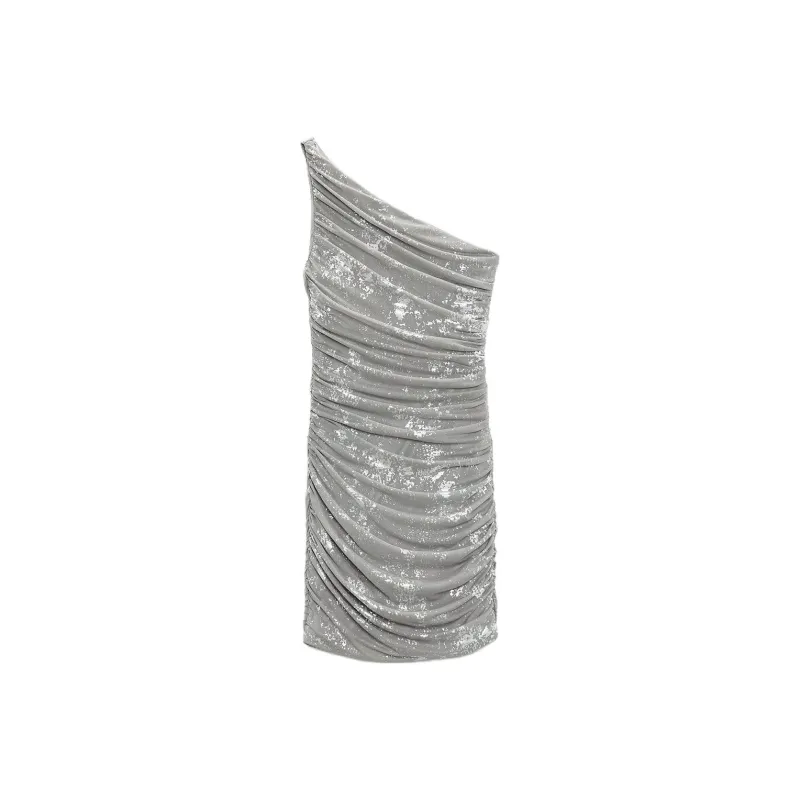 ZARA Sleeveless Dresses Women's Silver-0