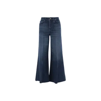 FRAME Le Palazzo Crop Raw Fray Jeans